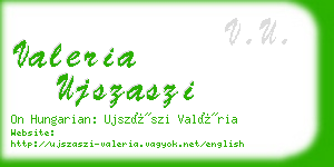 valeria ujszaszi business card